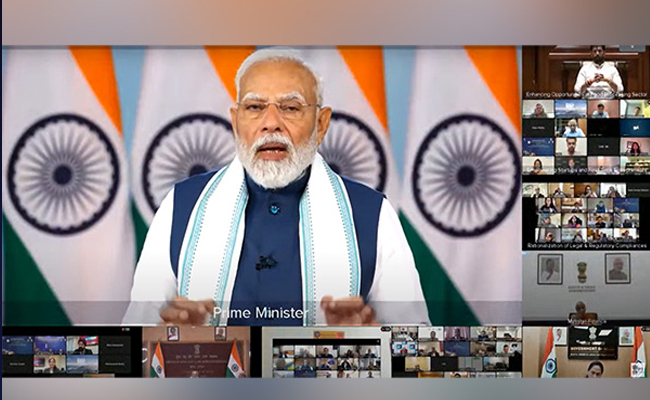 PM Modi addressed a post-budget webinar on employment and inno